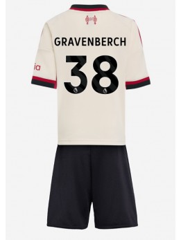Billige Liverpool Ryan Gravenberch #38 Bortedraktsett Barn 2025-26 Kortermet (+ Korte bukser)